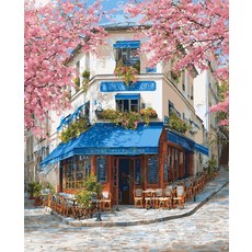 페인트바이넘버스 풍경캔버스아트 페인팅키트 DIY그림그리기 명화그리기 인테리어장식 세트형, 1개, 9991215 60x75cm DIY 액자