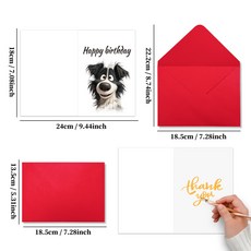 嗨購 朋友派對聚會Happy Birthday 可愛小狗造型生日卡片附信封, 1個