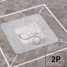 리텔로 냄새차단 화장실 실리콘 배수구 덮개 2P, 투명