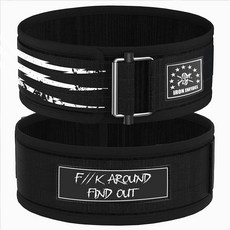 Iron Infidel EVA 역도 벨트 - 10.2cm(4인치) 너비의 셀프 잠금 체육관 벨트 남성 및 여성용 스쿼팅 데드리프트 파워리프팅 운동 피트니스 및 크로스, FAFO, Large