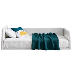 브라보가구 리즈 저상형 데이베드형 침대 +프리미엄 CL라텍스독립매트리스, 아이보리