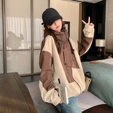 슈퍼인 여성 바람막이 아웃도어 스포츠 캐주얼 자켓 후드 트레킹복