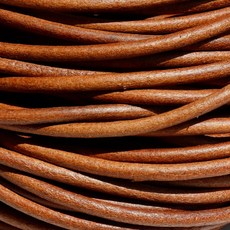 레더랑 둥근 가죽 끈 5mm 내추럴 가죽공예 가방끈 천연소가죽끈 스트랩 가죽줄 가방 만들기 부자재 DIY재료, 1개, 내추럴 1m