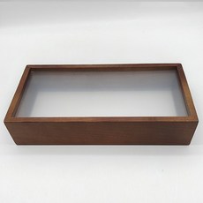 木質展示盒 復古桌面收納 永生花盒 擺件裝飾, 1件, 深咖