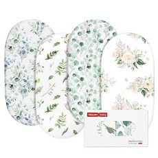 ECLATIS Gllquen Baby 아기 침대 시트 4팩 쾌적한 통기성이 좋고 아늑한 매트리스 커버 신축성 있는 상쾌한 여행용 패셔너블한 패턴 표준 크래들 안전 남아 여, 32 인치 x 16 인치