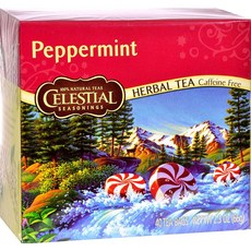 셀레스티얼 시즌스 허브 티 페퍼민트 40개 티백 Celestial Seasonings Herbal Tea Peppermint Caffeine Free 40 Tea Bags, 1.6g, 1개