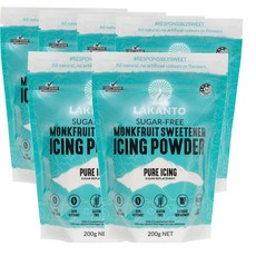 호주 라칸토 Lakanto Icing Powder 슈가프리 몽크프루트 스위트너 파우더, 6개, 200g