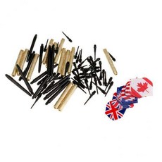 shangren 2X 12Pcs 전문 안전 플라스틱 소프트 팁 다트 36 추가 팁 플래그 항공편, 15cm, 플라스틱 구리, 다색, 1개