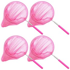 리빙준 컬러풀 접이식 잠자리채, 분홍색 x 4p, 분홍색 x 4p