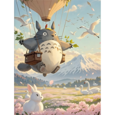 그림 하루 DIY 명화 그리기 풍경 캔버스형 40x50 모음, 16. 토토로의 풍선 여행, 1개