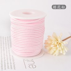 臺南出貨 韓國絨 雙面絨 仿皮繩 手鍊項鍊繩 鮮花禮盒包裝絲帶 DIY甜品蛋糕綁帶, 櫻花粉, 1個