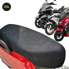 오토티엔 오토바이 매쉬 풀커버 안장 쿨시트 여름 통풍시트 3XL 엔맥스 에어록스 트리시티 어드레스, black, 1개