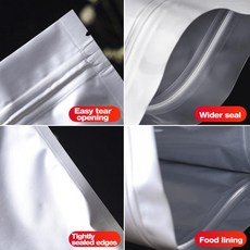 자체 도장 포일 마일라 백 알루미늄 파우치 식품 디스크 티 지퍼 잠금 ESD 진공 정전기 차폐 보관 50 개, 17 12x17cm