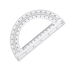 5개 반원 타공 각도기 태양고도측정 과학 수학 각도자 돌봄 학교, 1개