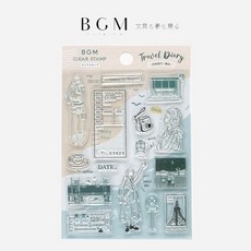 【莫莫日貨】日本進口BGM水晶印章組 日本旅行散步主題 手帳裝飾CST002, 1個