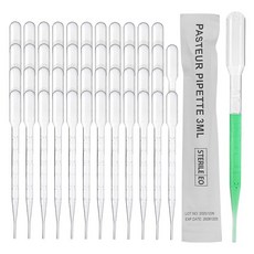 3ml 일회용 플라스틱 이송 피펫 멸균 100개