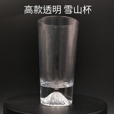 雨林薰舍 日式硝子 木盒裝 櫻花雪山盃 水杯 家用洋酒杯 茶杯, 1個, 高款透明 雪山杯
