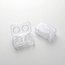리브고 올인원 일체형 렌즈통 휴대용 원터치 렌즈 케이스, 1개, 투명