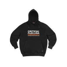CRITICALFLEX 스퀘어 로고 후드티 블랙