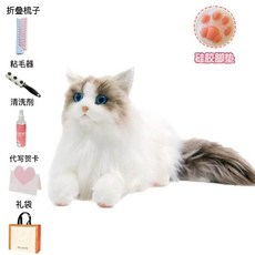 로봇 고양이 심리안정 돌봄 발송 부드러운 동물 인형 안정, A. 래그돌 표준+세탁 선물 세트