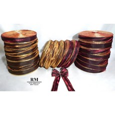 38MM織帶整箱販售 (含鐵絲) - 包裝/節慶/聖誕/金蔥緞帶/高級質感緞帶/新年裝飾/蝴蝶結材料, 1個