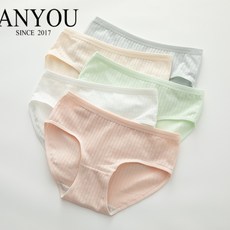 팬티 여성 통풍 얇은 삼각팬츠 순면 편안 5종 세트