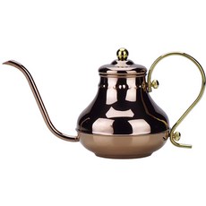 TIAMO 細口手沖咖啡壺 700ml 3-5人份 8mm 極細壺嘴, 1個, HA8566玫瑰金