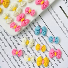 입체적인 4색 리본 식용 초콜릿 케이크 디저트 데코 장식 108개입, 옵션 06