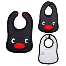 Pingu 嬰兒圍兜, 1個, 黑色㄰備貨7-10天ㄱ