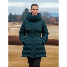 디즈니골프 여성 캐릭터 구스다운 후드 하프 패딩 DM4LJP032