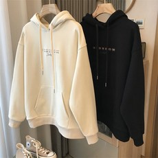 美式印字帽T 春秋 字母 oversize 連帽長袖 上衣