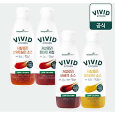 [소시지와함께] 비비드키친 저칼로리 소스 4종 (머스타드소스 + 토마토케첩 + 스위트칠리 + 바베큐소스), 1개, 상세 설명 참조, 상세 설명 참조