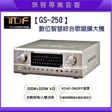 泉聲音響 第壹 TDF GS-250 320W+320W 數位智慧綜合擴大機 擴大機 歌唱 視聽室