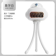 小風扇桌面風扇戶外迷你冷風扇宿舍手持小風扇降溫八爪魚便攜, 11*11*24cm, F007 八爪魚風扇—白色【出口英文版】