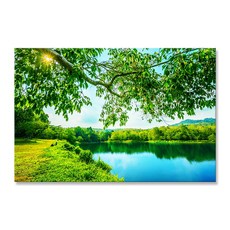 소나무 지리산 북한산 그림 액자 심신안정 풍수인테리어 돈들어오는 생기 그림, 11. 여름날의 호수