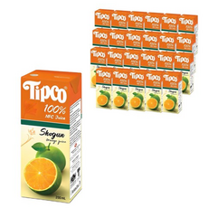 팁코 쇼군 오렌지 주스, 200ml, 48개