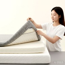 조은자리 라텍스 메모리폼 토퍼 매트리스 커버 요 매트 커버 지퍼형 5cm 7cm 10cm SS Q, 그레이