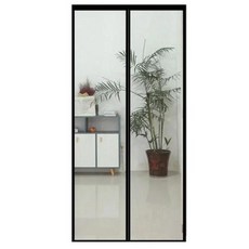 현관방충망 마그네틱문짝 모기장 마그네틱 도어 스크린 사용자 정의 크기 커튼 플라이 곤충 자동 폐쇄 보이지 않는 메쉬 주방 실내 거실, 47)Black Width 90cm