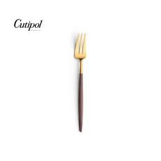 Cutipol GOA系列 17cm 點心水果叉 霧金面不鏽鋼 葡萄牙手工餐具, 棕金, 1個