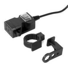 오토바이-핸들바 충전기-파워 어댑터 듀얼 USB 충전기-소켓 고속 충전, 그림과 같이, 1세트, 사이즈 이미지 참고