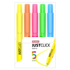 모리스 저스트클릭 형광펜 M2 세트 4.0mm(클릭식), 5색 SET, 1개