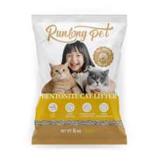 Runlong Pet 膨潤土貓砂, 6kg, 1個, Lemon