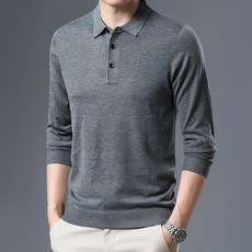남자 울니트 가을 겨울 부드러운 스웨터 세미캐주얼 풀오버 카라티