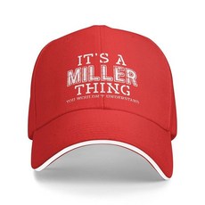 It's A Miller Thing You Wouldnt Understand 여성용 야구 모자 패셔너블한 모자 레드 단일 사이즈, 1