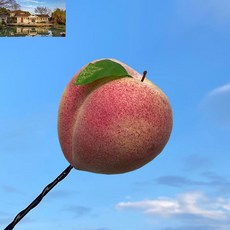 장식 귀여운 채소 꾸미기 실외 과일 호환 차량용 안테나볼 소품 튜닝 용품, 복숭아에는 안테나가 없다.