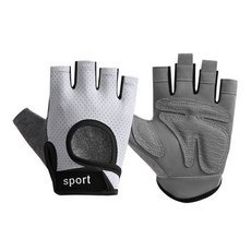 半指健身手套 騎乘 單車 瑜珈 壺鈴 戶外運動 防滑 透氣 薄款, 淺灰,xl, 1個
