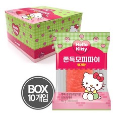 딸기키티 쫀득모찌파이 50g 10개 딸기향 (케이스)