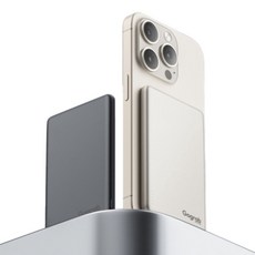 고그랩 맥세이프 보조배터리 초슬림 초경량 미니 무선충전 15W 고속충전 20W Gograb G5 울트라씬 5000mAh, 딥그레이, 딥그레이