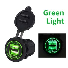 USB 빠른 충전 소켓 어댑터 12V 오토바이 커넥터 24V 듀얼 콘센 12 5V 충전기, Gr n