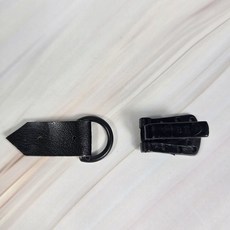 퀼트가게 2쌍 밍크 걸고리 캐스카 모피 퍼 단추 고리 부자재, 1세트, 블랙